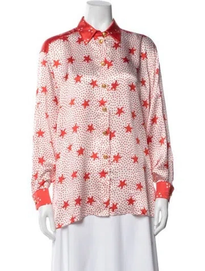Pre-owned Escada Margaretha Ley Silk Graphic Print Pajamas In Red