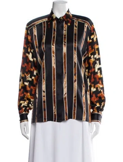 Pre-owned Escada Margaretha Ley Silk Patterned Top In Multi