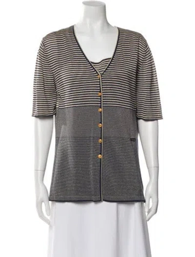 Pre-owned Escada Margaretha Ley Striped Set In Multi