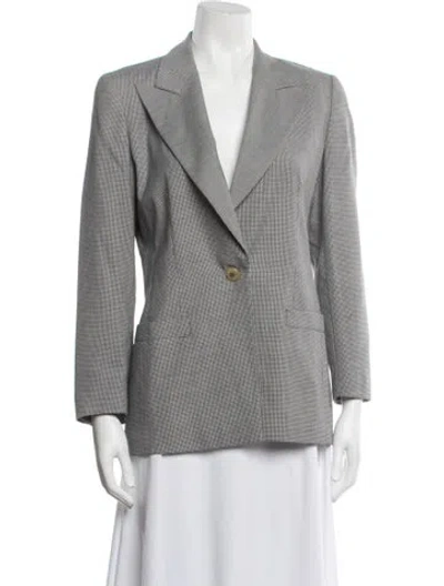 Pre-owned Escada Margaretha Ley Vintage 1980's Blazer In Black/grey
