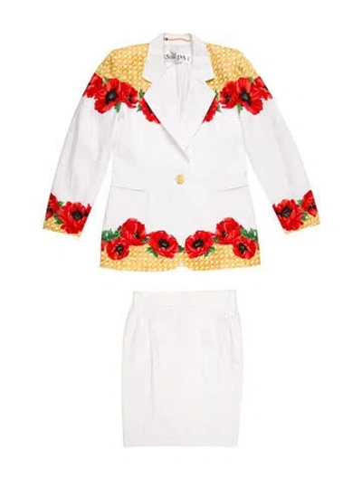 Pre-owned Escada Margaretha Ley Vintage 1980's Skirt Suit In Multi