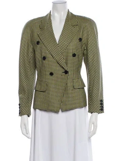 Pre-owned Escada Margaretha Ley Vintage 1990's Blazer In Black/yellow