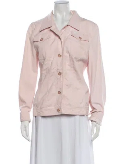Pre-owned Escada Margaretha Ley Vintage 2000's Denim Jacket In Pink