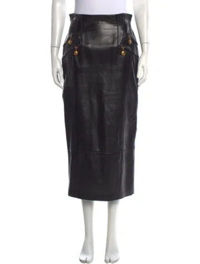 Pre-owned Escada Margaretha Ley Vintage Midi Length Skirt In Black