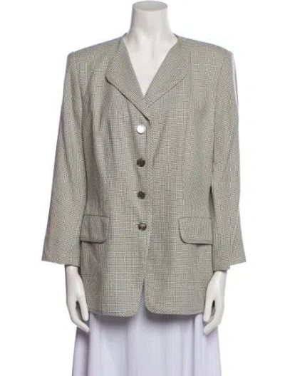 Pre-owned Escada Margaretha Ley Vintage Printed Blazer In Neutral