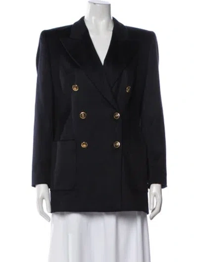 Pre-owned Escada Margaretha Ley Virgin Wool Blazer In Black