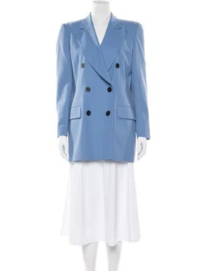 Pre-owned Escada Margaretha Ley Virgin Wool Blazer In Blue