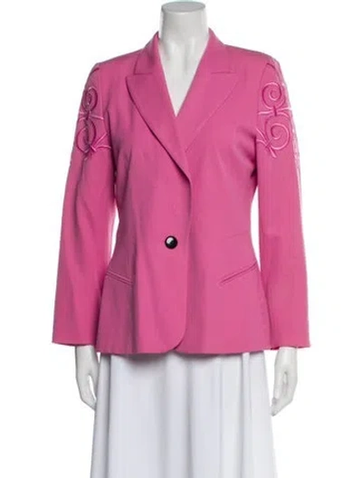 Pre-owned Escada Margaretha Ley Virgin Wool Blazer In Pink
