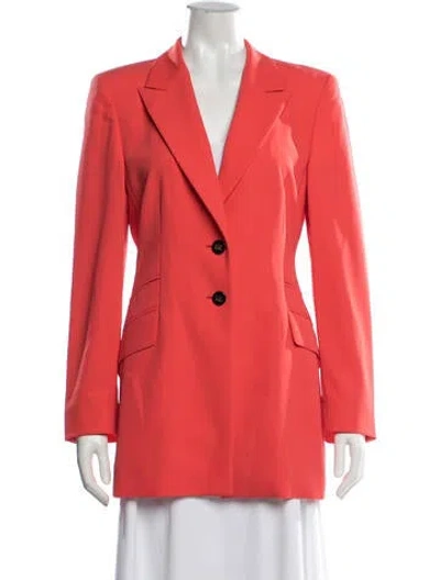 Pre-owned Escada Margaretha Ley Virgin Wool Blazer In Red