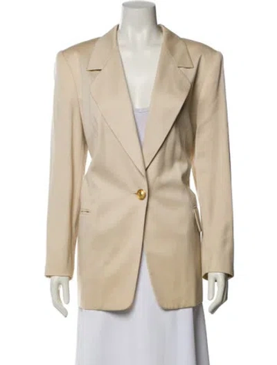 Pre-owned Escada Margaretha Ley Virgin Wool Blazer In Yellow