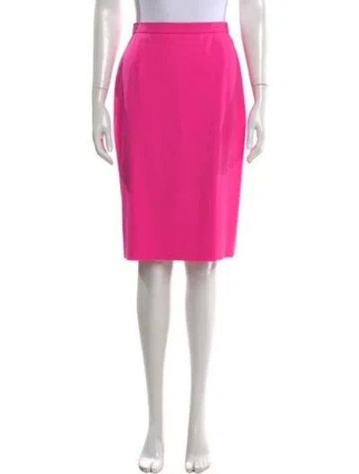 Pre-owned Escada Margaretha Ley Virgin Wool Knee-length Skirt In Pink