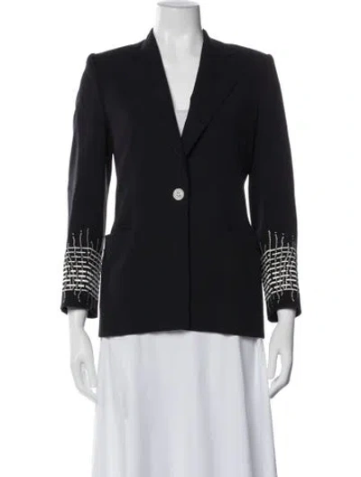 Pre-owned Escada Margaretha Ley Wool Blazer In Black