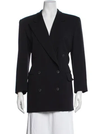 Pre-owned Escada Margaretha Ley Wool Blazer In Black