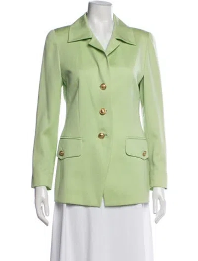 Pre-owned Escada Margaretha Ley Wool Blazer In Green