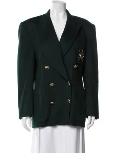 Pre-owned Escada Margaretha Ley Wool Blazer In Green
