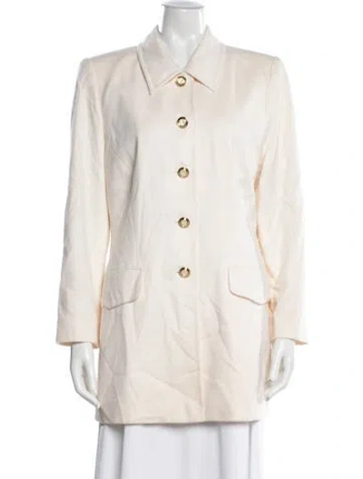 Pre-owned Escada Margaretha Ley Wool Blazer In Neutral