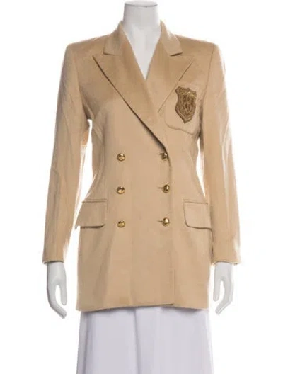 Pre-owned Escada Margaretha Ley Wool Blazer In Neutrals
