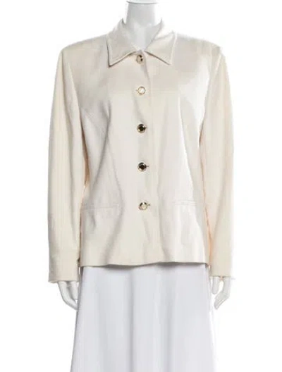 Pre-owned Escada Margaretha Ley Wool Blazer In Neutrals