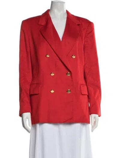 Pre-owned Escada Margaretha Ley Wool Blazer In Red