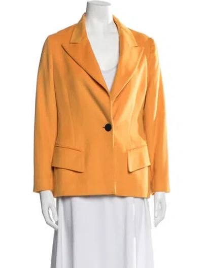 Pre-owned Escada Margaretha Ley Wool Blazer In Yellow