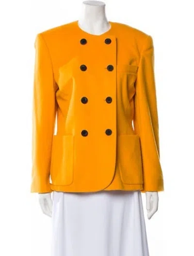 Pre-owned Escada Margaretha Ley Wool Evening Jacket In Yellow