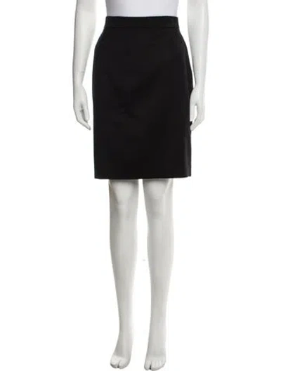 Pre-owned Escada Margaretha Ley Wool Knee-length Skirt In Black