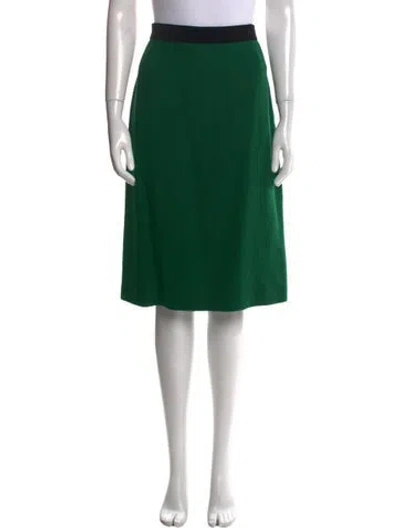 Pre-owned Escada Margaretha Ley Wool Knee-length Skirt In Green