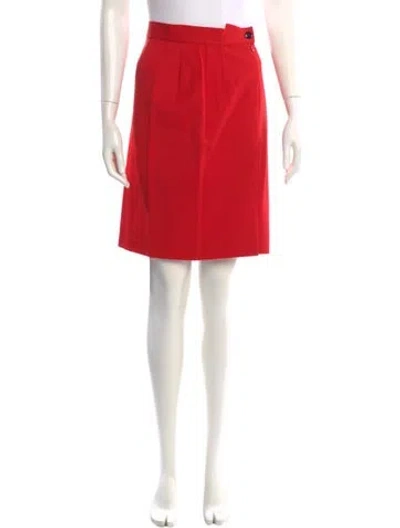 Pre-owned Escada Margaretha Ley Wool Knee-length Skirt In Red