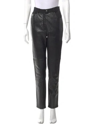 Pre-owned Escada Margaretha Ley Wool Straight Leg Pants In Black