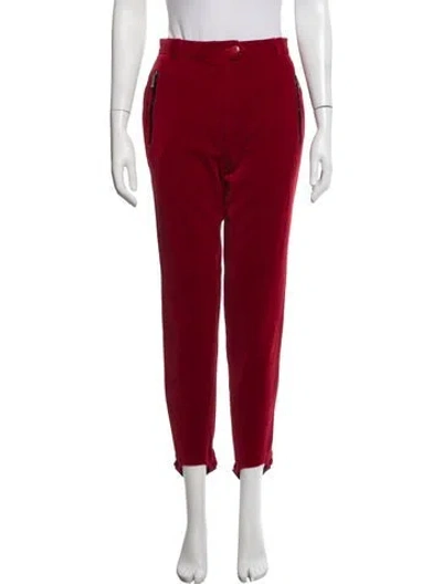 Pre-owned Escada Margaretha Ley Wool Straight Leg Pants In Red
