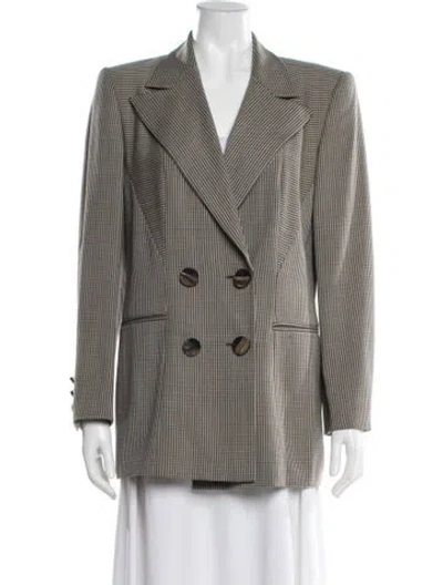 Pre-owned Escada Margaretha Ley Wool Striped Blazer In Multi