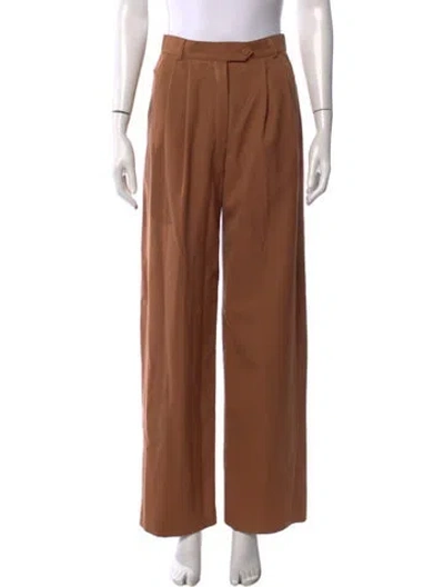 Pre-owned Escada Margaretha Ley Wool Wide Leg Pants In Brown