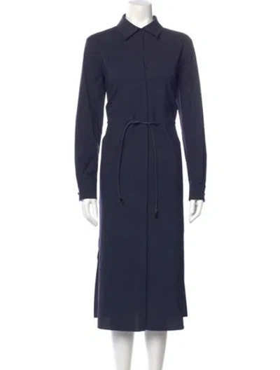 Pre-owned Escada Midi Length Dress In Blue