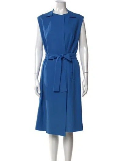 Pre-owned Escada Midi Length Dress In Blue