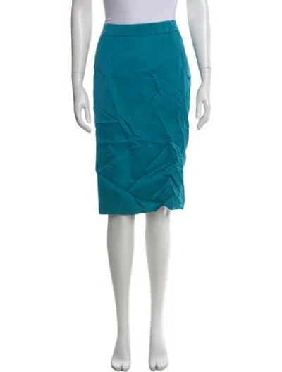 Pre-owned Escada Midi Length Skirt In Blue