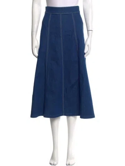 Pre-owned Escada Midi Length Skirt In Blue