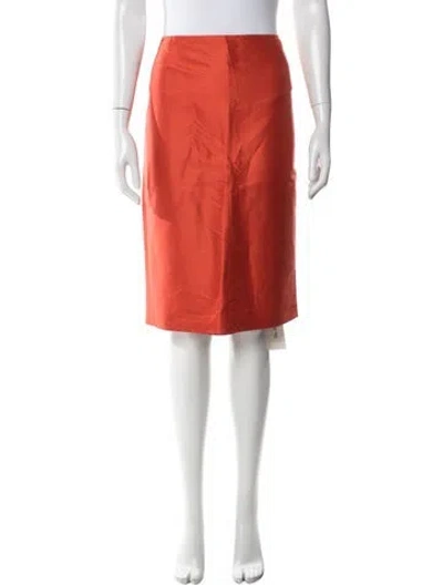 Pre-owned Escada Midi Length Skirt In Orange