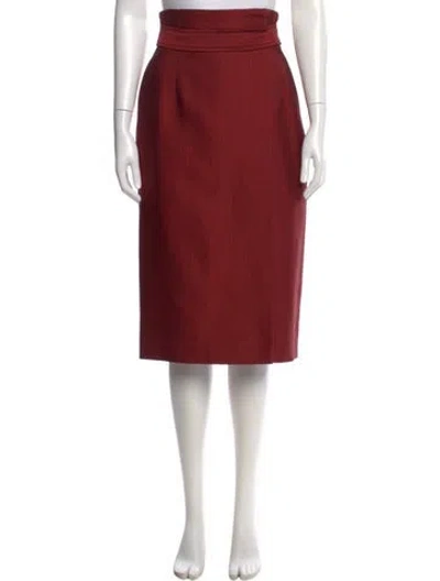 Pre-owned Escada Midi Length Skirt In Red