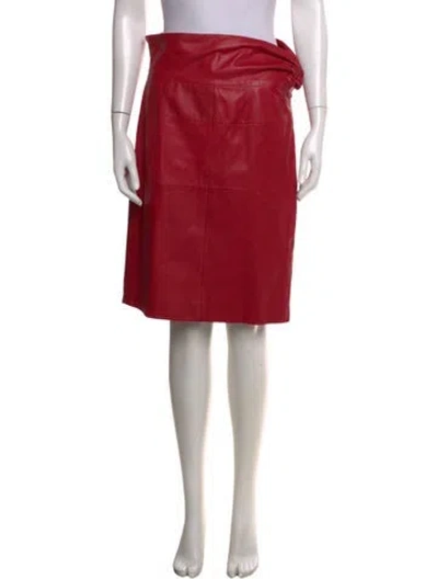 Pre-owned Escada Midi Length Skirt In Red