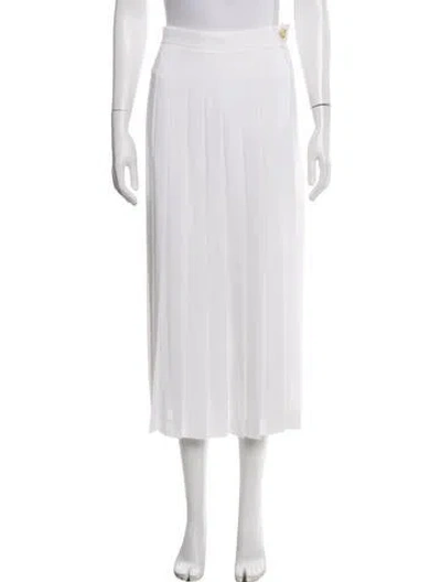 Pre-owned Escada Midi Length Skirt In White