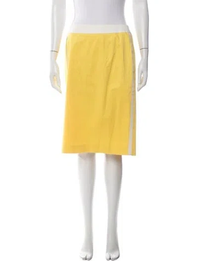 Pre-owned Escada Midi Length Skirt In Yellow