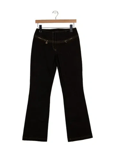 Pre-owned Escada Mid-rise Flared Jeans In Black