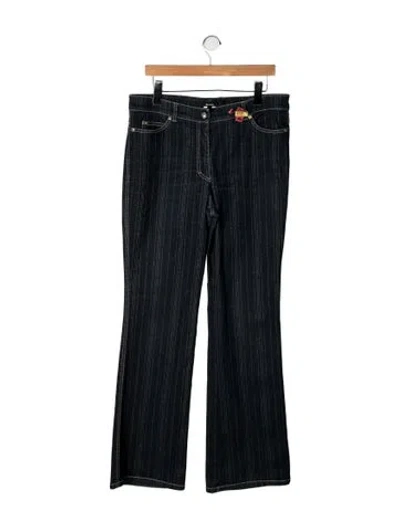 Pre-owned Escada Mid-rise Flared Jeans In Black