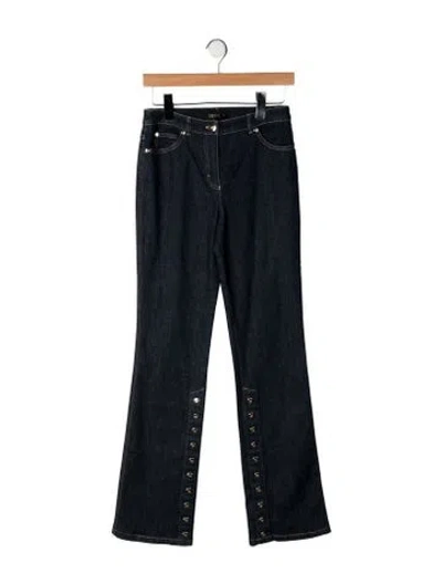 Pre-owned Escada Mid-rise Flared Jeans In Black
