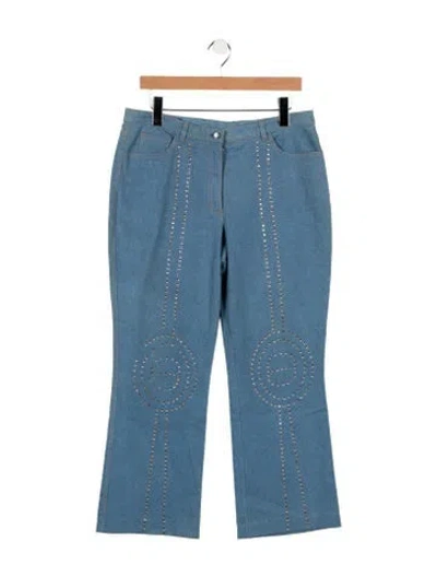 Pre-owned Escada Mid-rise Flared Jeans In Blue