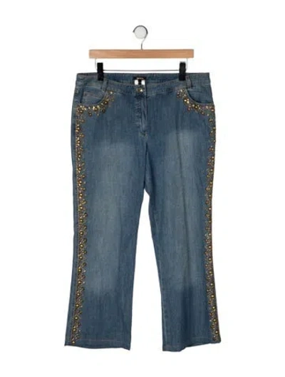 Pre-owned Escada Mid-rise Flared Jeans In Blue