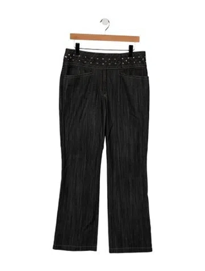 Pre-owned Escada Mid-rise Flared Jeans In Blue