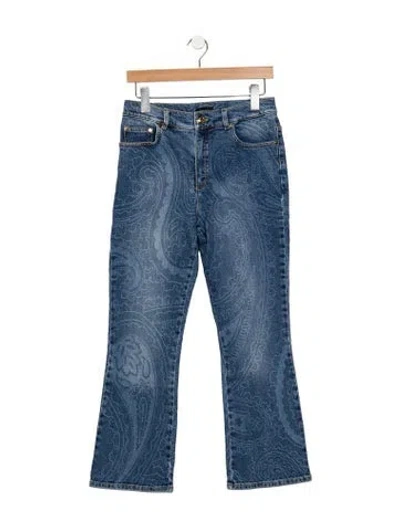 Pre-owned Escada Mid-rise Flared Jeans In Blue