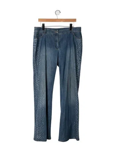 Pre-owned Escada Mid-rise Flared Jeans In Blue