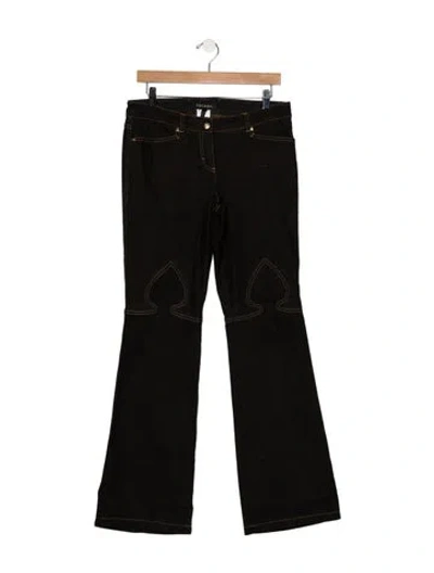 Pre-owned Escada Mid-rise Flared Jeans In Brown